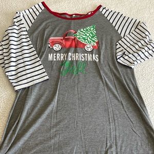 Christmas baseball tee